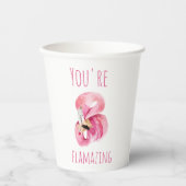 Moderne Sie sind fantastisch Schönheit pink Flamin Pappbecher (Vorderseite)