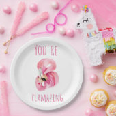 Moderne Sie sind fantastisch Schönheit pink Flamin Pappteller (Party)