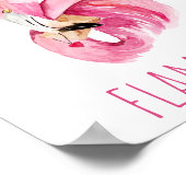 Moderne Sie sind fantastisch Schönheit pink Flamin Poster (Ecke)