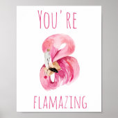Moderne Sie sind fantastisch Schönheit pink Flamin Poster (Vorne)