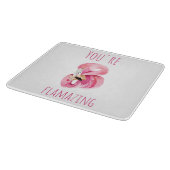 Moderne Sie sind fantastisch Schönheit pink Flamin Schneidebrett (Ecke)