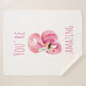 Moderne Sie sind fantastisch Schönheit pink Flamin Sherpadecke (Vorderseite (Horizontal))