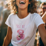 Moderne Sie sind fantastisch Schönheit pink Flamin T-Shirt<br><div class="desc">Moderne Sie sind fantastisch Schönheit pink Flamingo</div>