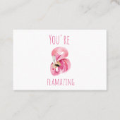 Moderne Sie sind fantastisch Schönheit pink Flamin Visitenkarte (Vorderseite)