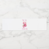 Moderne Sie sind fantastisch Schönheit pink Flamin Wasserflaschenetikett (Einzelnes Label)