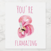 Moderne Sie sind fantastisch Schönheit pink Flamin Weinetikett (Einzelnes Label)
