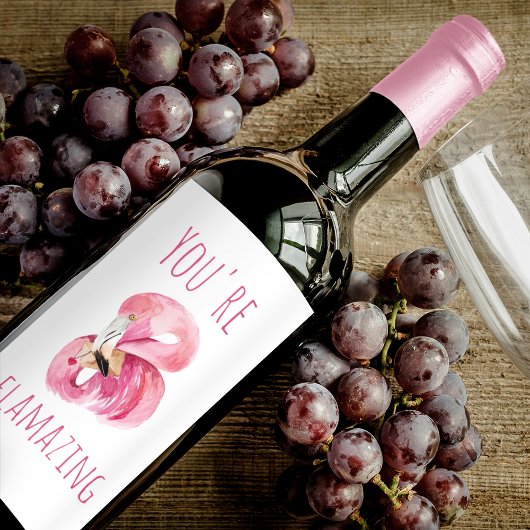 Moderne Sie sind fantastisch Schönheit pink Flamin Weinetikett