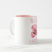 Moderne Sie sind fantastisch Schönheit pink Flamin Zweifarbige Tasse (Vorderseite Links)