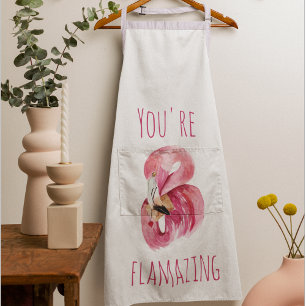 Moderne Sie sind flamazing Schönheit Rosa Flamingo Schürze