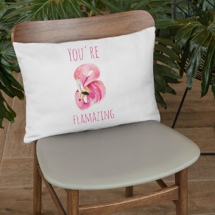 Moderne Sie sind flammende Schönheit Rosa Flamingo Dekokissen