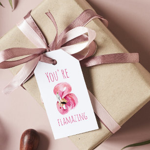 Moderne Sie sind flammende Schönheit Rosa Flamingo Geschenkanhänger