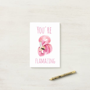 Moderne Sie sind flammende Schönheit Rosa Flamingo Post-it Klebezettel