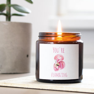 Moderne Sie sind flammende Schönheit Rosa Flamingo Quadratischer Aufkleber
