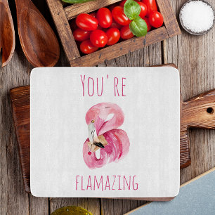 Moderne Sie sind flammende Schönheit Rosa Flamingo Schneidebrett