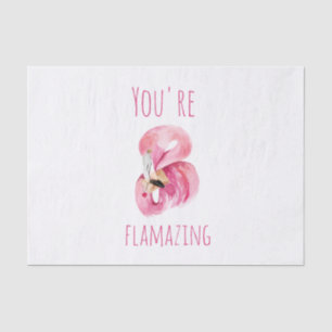 Moderne Sie sind flammende Schönheit Rosa Flamingo Seidenpapier