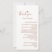 Moderne Siena Minimalistische Speisekarte + Danke (Vorderseite)