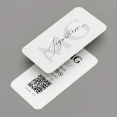 Moderne Signatur Beruflich elegant Weiß Visitenkarte