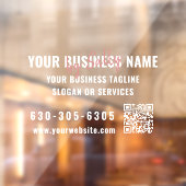 Moderne Signatur Minimalistischer QR-Code Fensteraufkleber (Blatt 2)