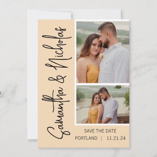 Moderne Signatur Save the Date (Vorderseite)
