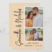 Moderne Signatur Save the Date (Vorne/Hinten)
