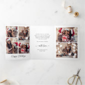 Moderne Signatur | Schwarzweiß-Foto Dreifach Gefaltete Urlaubskarte (Innenseite)