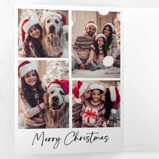 Moderne Signatur | Schwarzweiß-Foto Dreifach Gefaltete Urlaubskarte (Innen Erste Seite)