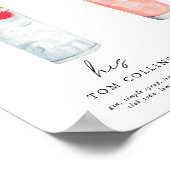 Moderne Signature Drinks Hochzeitszeichen Bar sign Poster (Ecke)