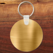 Moderne Signature Monogram Gold Foil Schlüsselanhänger (Rückseite)