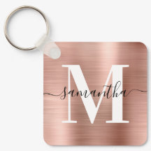 Moderne Signature Monogram Rose Gold Foil