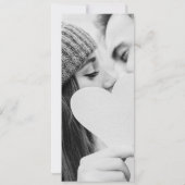 Moderne Signature Script-Foto Hochzeit Einladung (Rückseite)