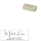 Moderne Signature Script-Rücksendeadresse Gummistempel (Stempel)