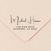 Moderne Signature Script-Rücksendeadresse Permastempel