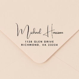Moderne Signature Script-Rücksendeadresse Permastempel