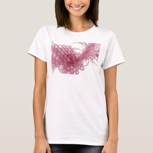 Moderne Silber ABSTRACT ART Gestaltung T-Shirt (Vorderseite)