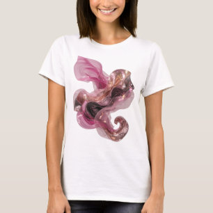Moderne Silber ABSTRACT ART Kunstprint T-Shirt