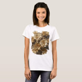 Moderne Silber ABSTRACT ART Statement Design T-Shirt (Vorne ganz)