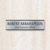 Moderne Silber Beruflich Door Zeichen lange Name Türschild (Vorderseite )