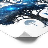 Moderne Silber BLUE ICE BÄUME Poster (Ecke)