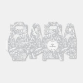 Moderne Silber Gray Graphic Floral Botanical Geschenkschachtel (Ungefaltet)
