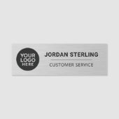 Moderne Silber-Logo-Firma Unternehmens-Profil Namensschild (Vorderseite)