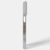 Moderne Silber Metallic ein Foto Ihr Name Case-Mate iPhone Hülle (Rückseite / Rechts)