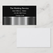 Moderne Silber-Metallic-Tonschweißtechnik Visitenkarte (Vorne/Hinten)