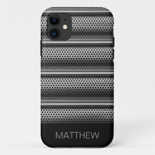 Moderne Silber-Monogramm Case-Mate iPhone Hülle