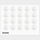 Moderne Silber Rings Custom Wedding Sticker (Blatt)