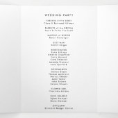 Moderne Silber Rings Folding Program Dreifach Gefaltete Einladung (Innenseite Mitte)