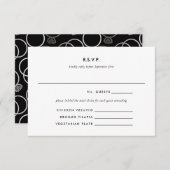 Moderne Silber Rings Wedding RSVP Replik Card Begleitkarte (Vorne/Hinten)