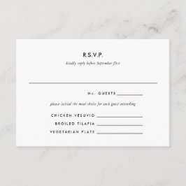 Moderne Silber Rings Wedding RSVP Replik Card Begleitkarte