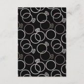 Moderne Silber Rings Wedding RSVP Replik Card Begleitkarte (Rückseite)