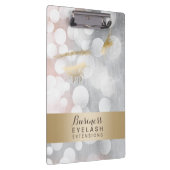 Moderne Silber-u. GoldWimper-Erweiterungen Klemmbrett (Rechts)