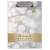 Moderne Silber-u. GoldWimper-Erweiterungen Klemmbrett (Vorderseite)